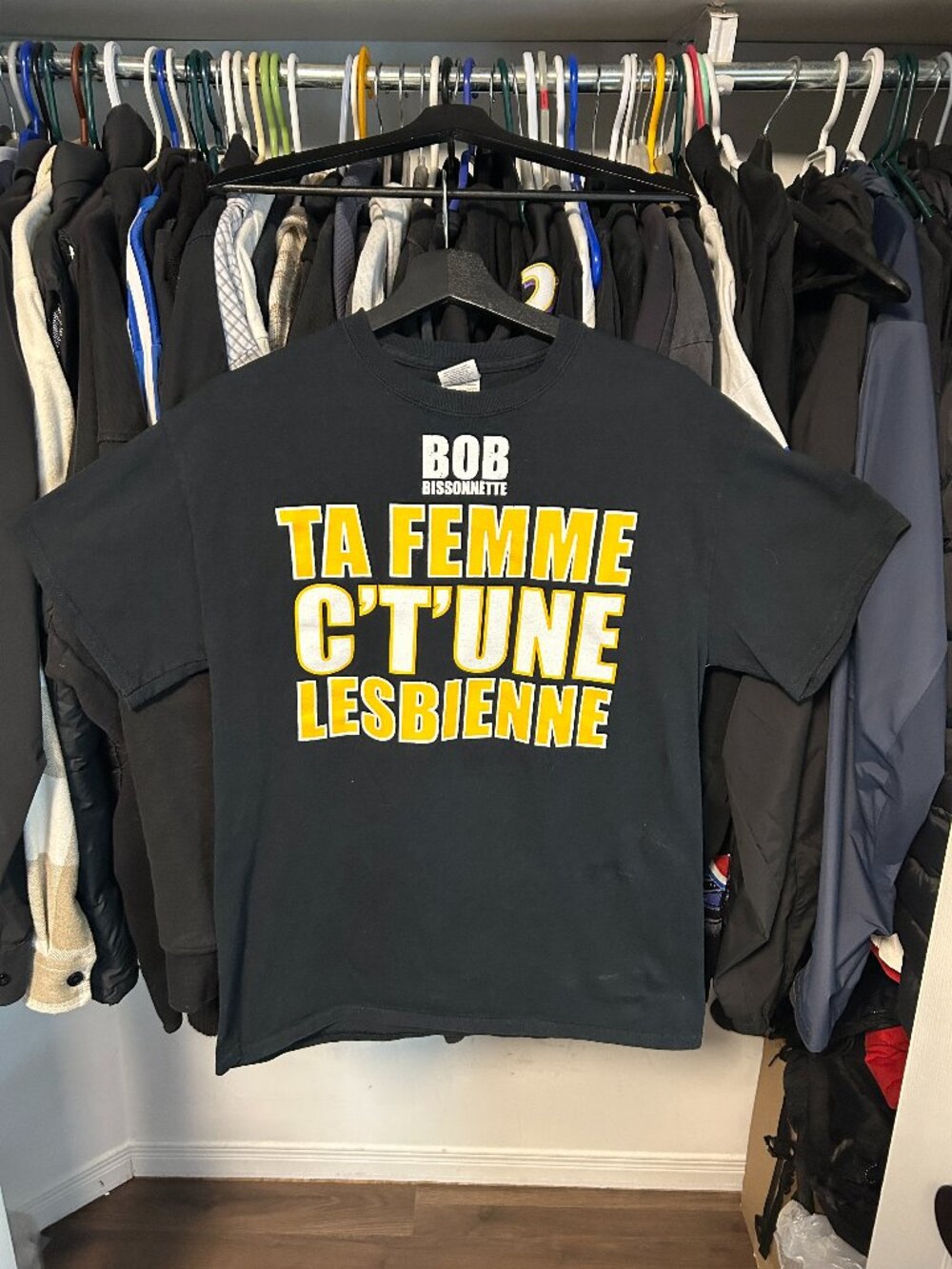 Bob Bissonnette Slap Shot Movie Tee Gildan Size M